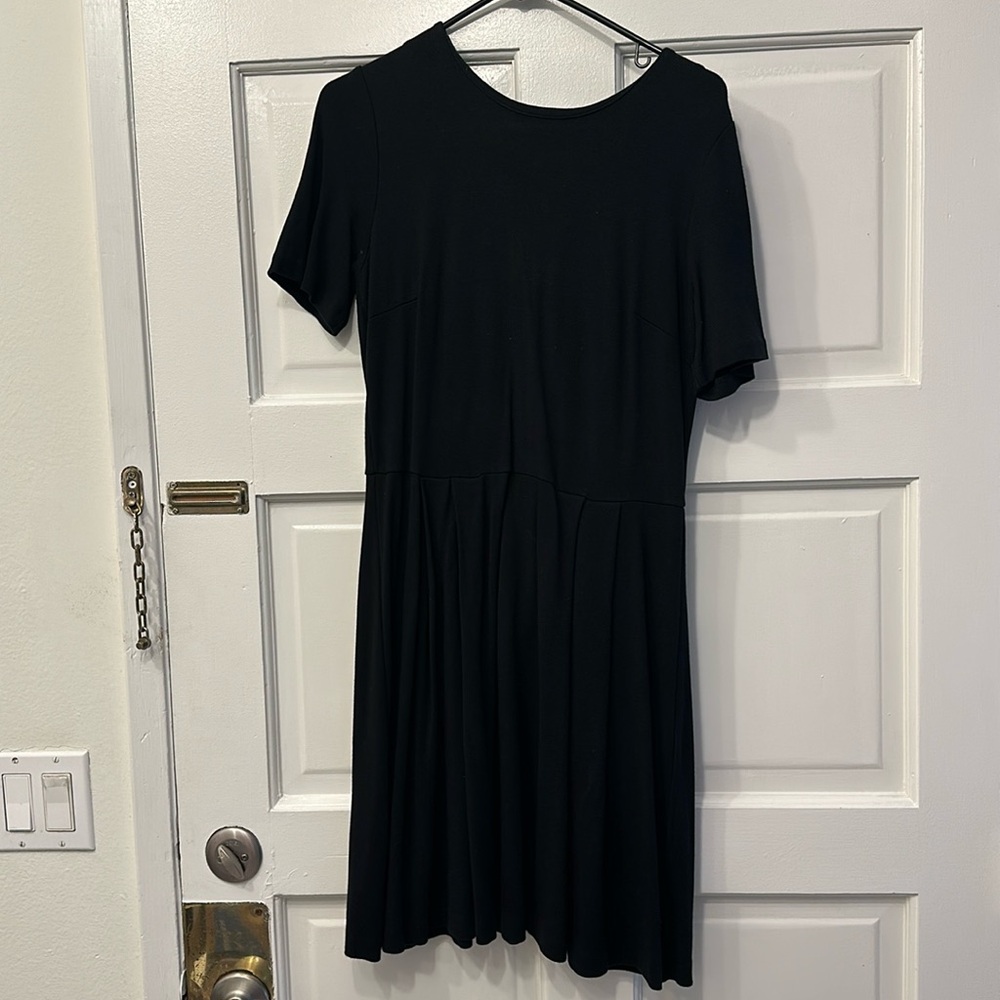 Loft Black Short Sleeved Dress